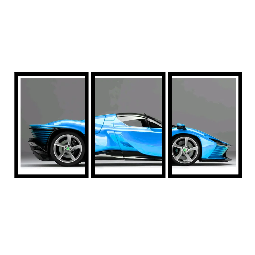 Djane Studio Luxury Cars Wall Frame Set | Premium Wall Art for Living Room, Bedroom, Office & Gaming Room | Pack of 3 | Size 15x10 Inch